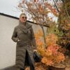 Khaki steppelt karcsúsított kabát