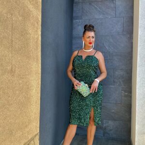 Holiday Collection smaragdzöld alkalmi ruha